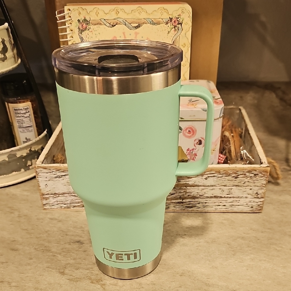 YETI Seafoam Green Travel Mug